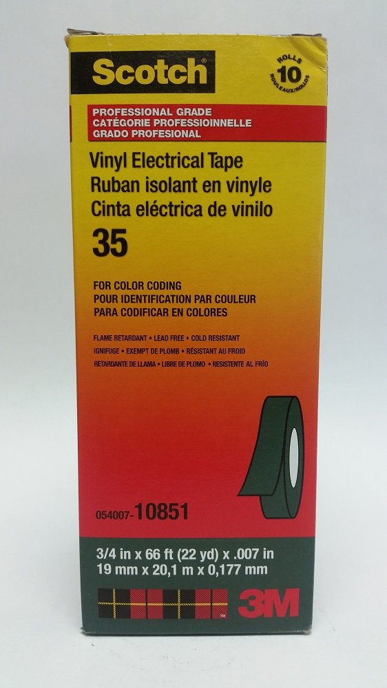 3M 35 3/4" nastro elettrico in vinile scozzese verde n. 35