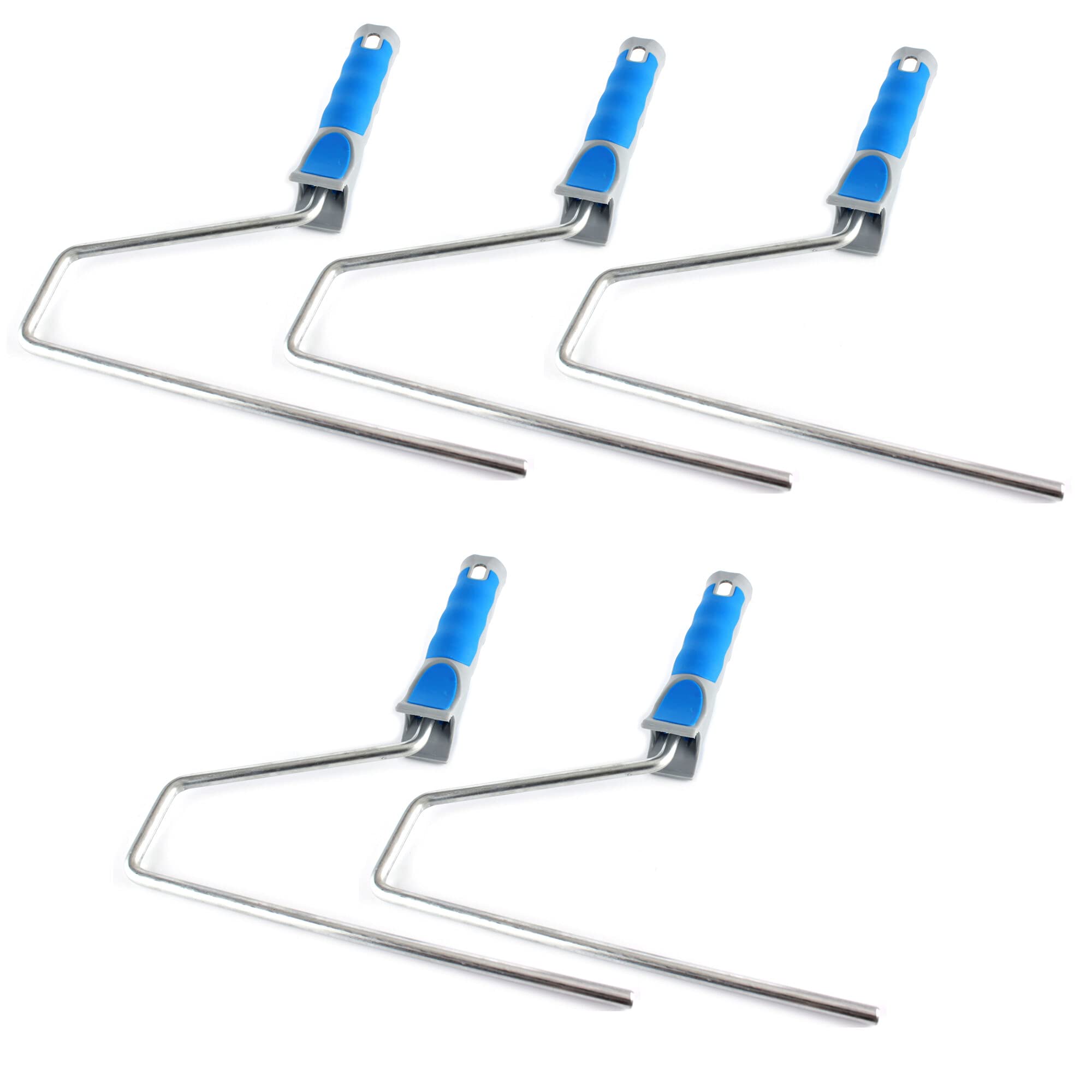 MKK - 19729-002 - Soft Griff Farbrolle Malerrollen Halter Bügel Walzenlager 6 mm Malerwalzen Breite 250 mm 5 Stück
