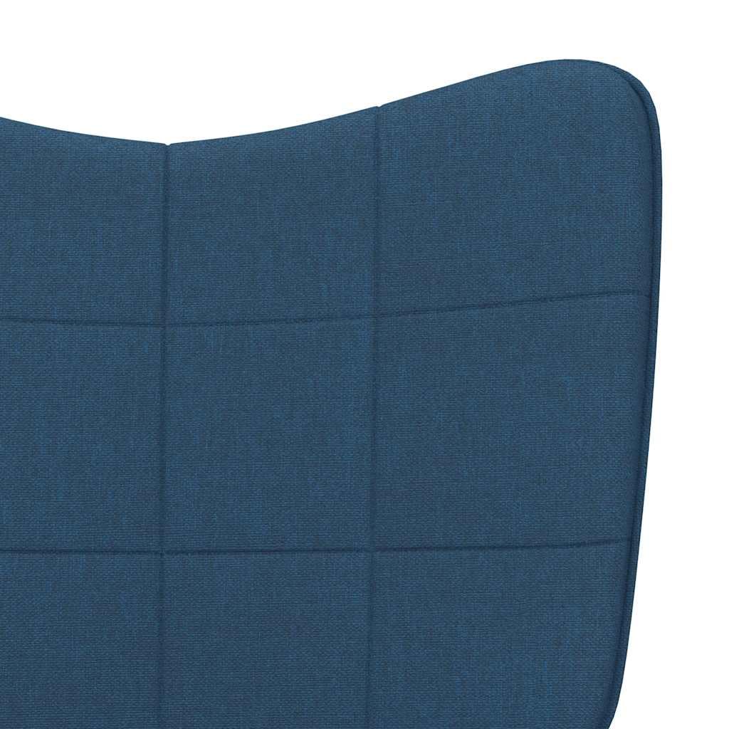 vidaXL Chaise à Bascule Chaise de Relaxation Siège de Relaxation Fauteuil de Salon Salle de Séjour Siège de Salon Maison Intérieur Bleu Tissu