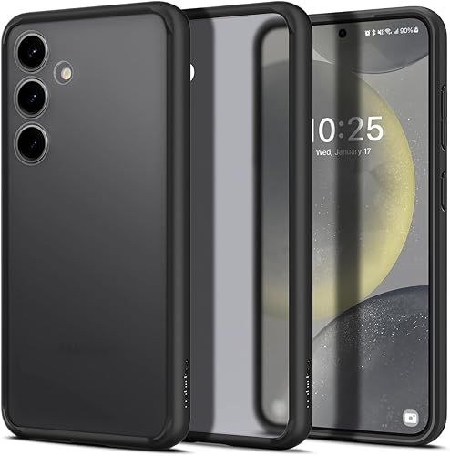 Spigen Funda ultra híbrida diseñada para Galaxy S24 Plus (2024), antiamarilleo protección de grado militar - Negro escarcha