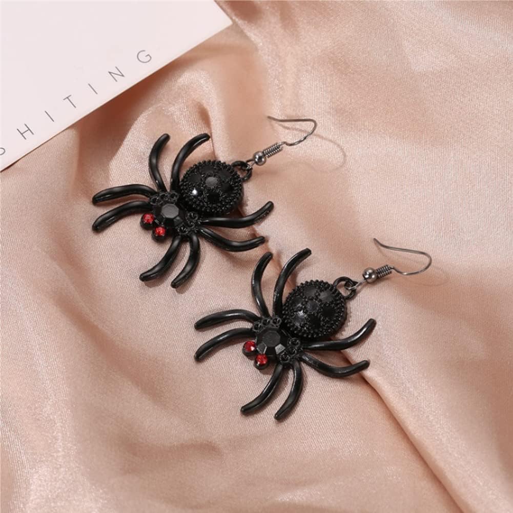Halloween Spider Earrings Cosplay Costume Accessories Black Halloween Dangle Earrings for Women 3D Spider Accessories Halloween Costume Decorations Party Favors Gifts - Image 3