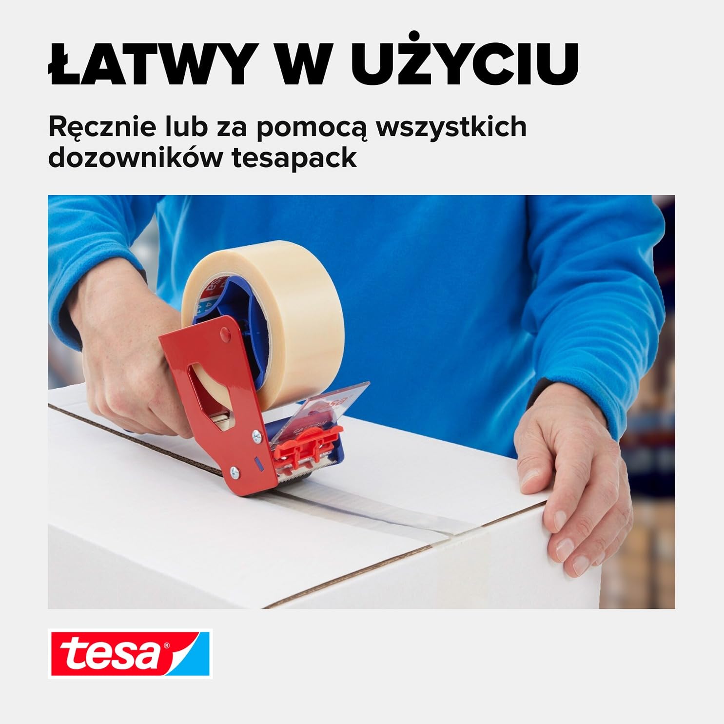 tesa Pack 4024 uniwersalna taśma PP, 36 sztuk, taśma do pakowania z folii PE, taśma wysyłkowa do cichego zwijania, odporna na warunki atmosferyczne i starzenie, przezroczysta, każda 66 m x 5 cm