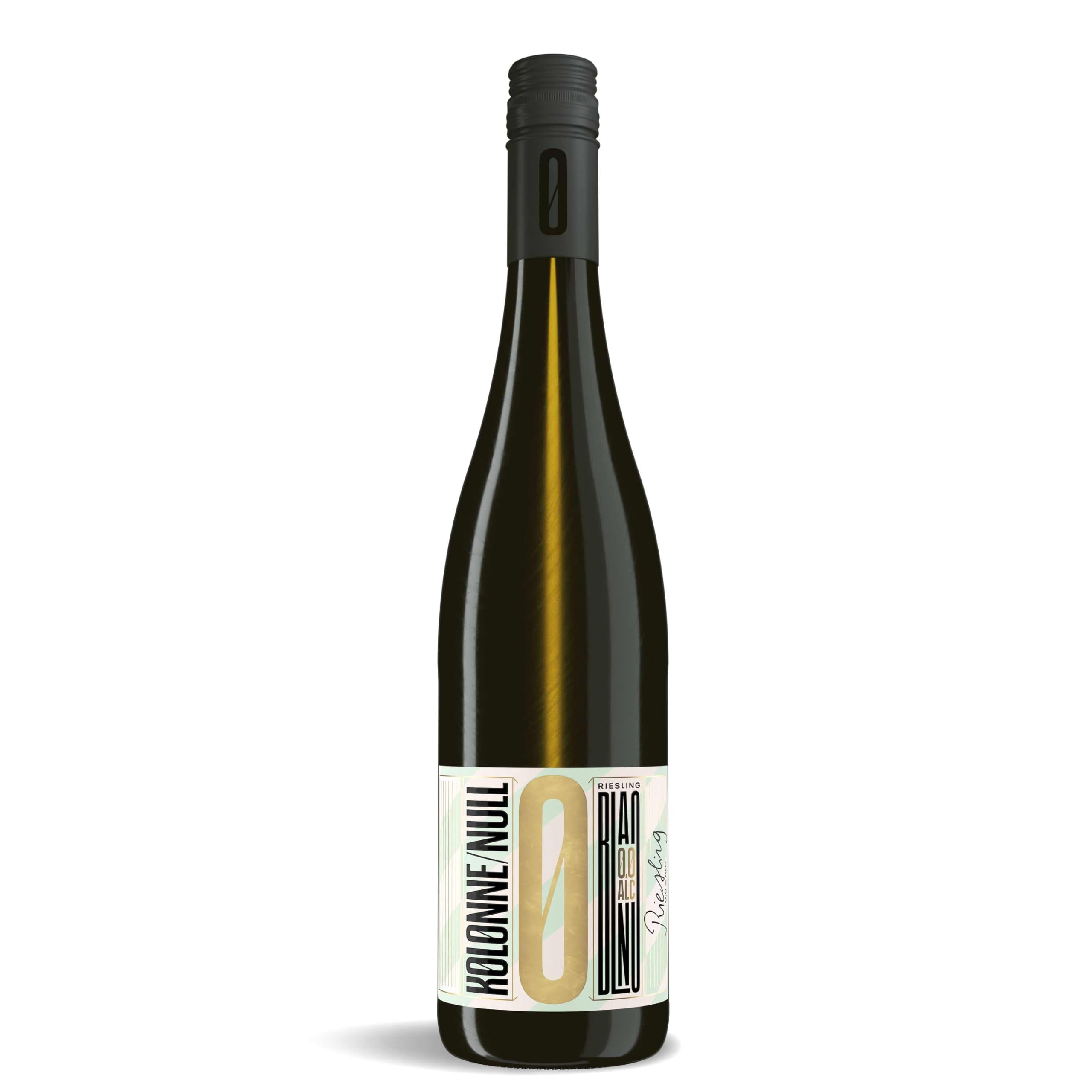 Kolonne Null Weißwein - "Riesling" Premium Alkoholfreier Trocken - 1× 0,75 L - Bio 0,0% Vegan & Kalorienarm - Alkoholfreier Wein Für Jeden Anlass