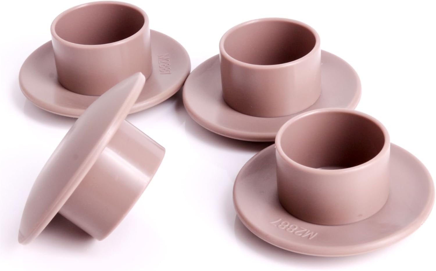 4X Large 40mm Beige Castor Cups Furniture Carpet Floor Slide/Glide