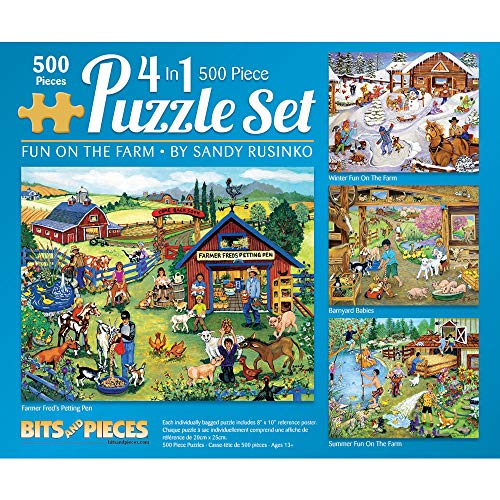 Bits and Pieces - 4-in-1-Multipack-Set mit 500 Teilen Puzzles für Erwachsene – jedes Puzzle misst 45,7 x 61 cm – „On The… – Bild 2