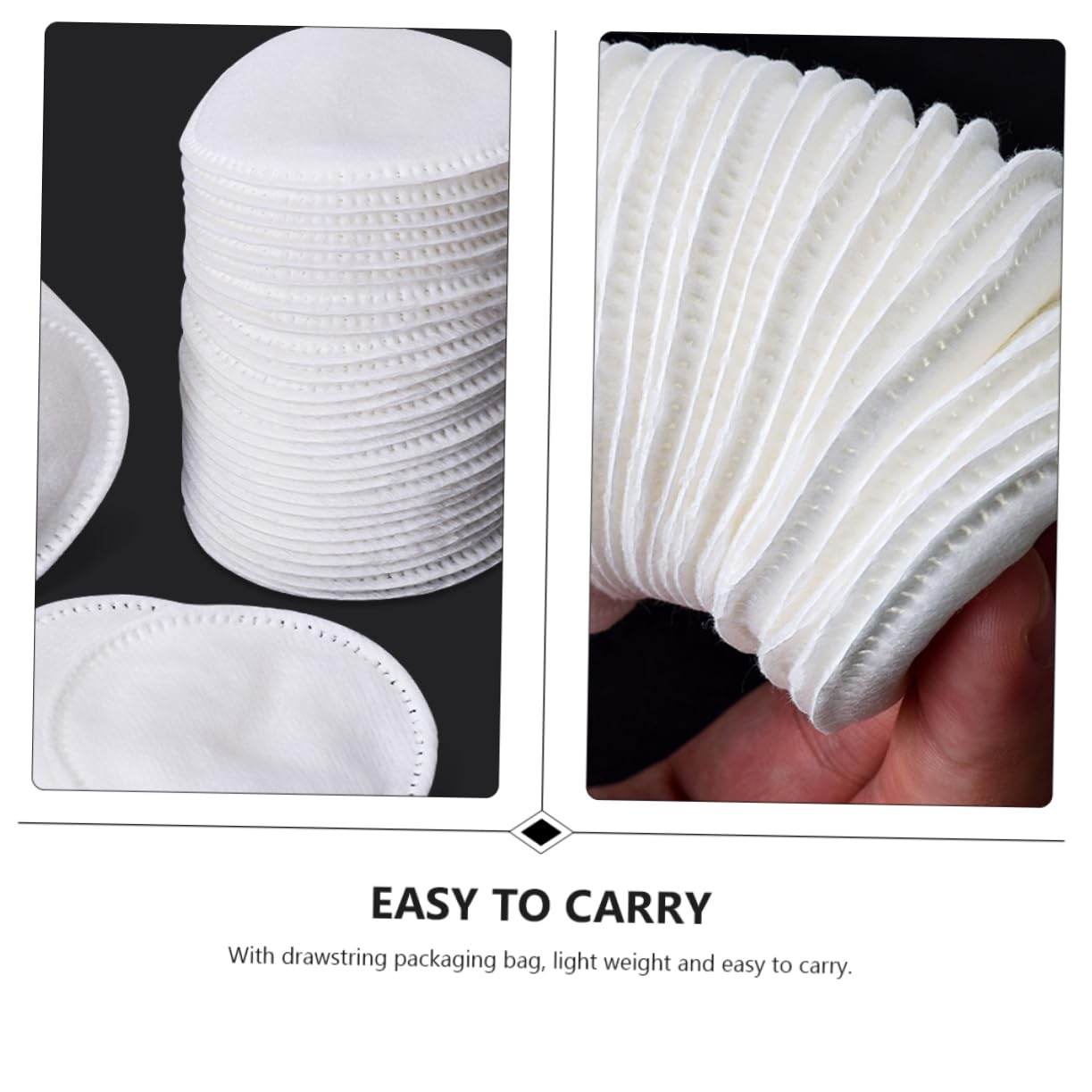 SOESFOUFU Soft Makeup Pads 100% Cotton Face Cleaning Puff Washable Reusable Makeup Towels for Women Pads