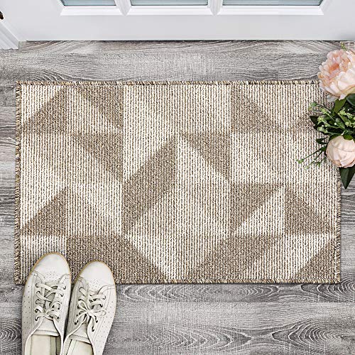 Indoor Doormat, Non Slip Absorbent Resist Dirt Entrance Rug, 24”x36” Machine Washable Low-Profile