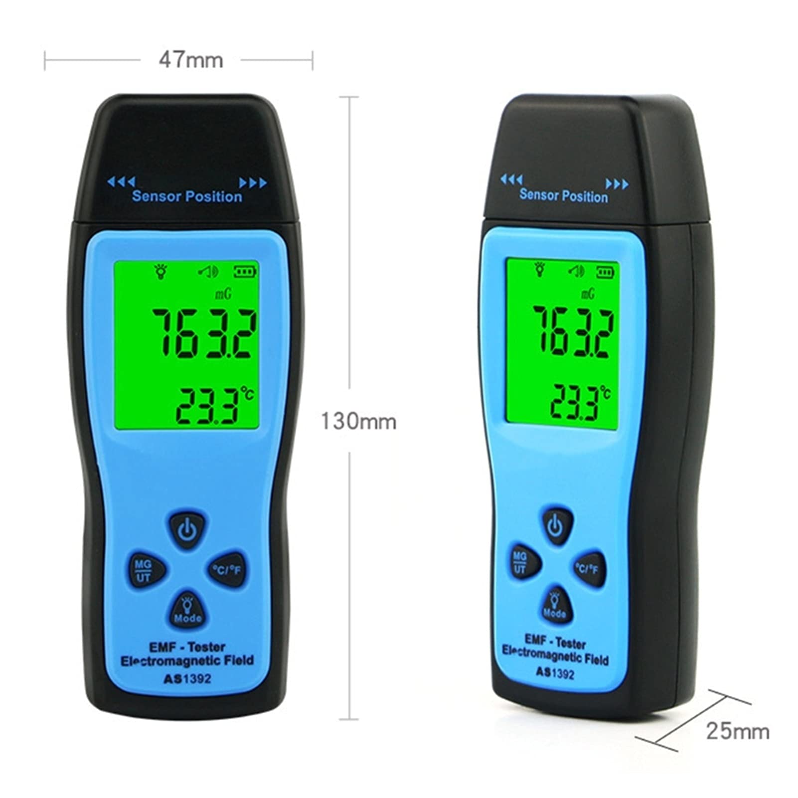 Licznik Geigera, AS1392 EMF. Metr LCD Promieniowanie Dosymetr Mini. EMF. Tester detektor promieniowania elektromagnetycznego Dozimeter Tester