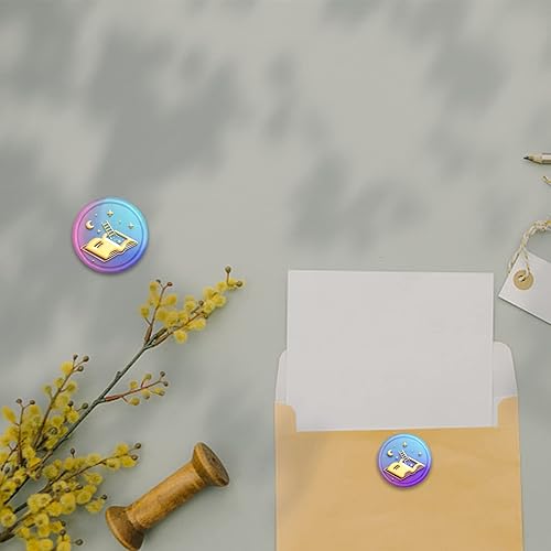 Miniatura 19 de MAYJOYDIY Sello de cera de café para libros de 1.181 in, sello vintage apilado para libros, diseño de libro de café caliente, cabeza de sello