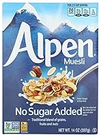Vista 1 de Alpen Cereal Muesli sin azúcar añadido, paquete de 3 cajas de 14 onzas