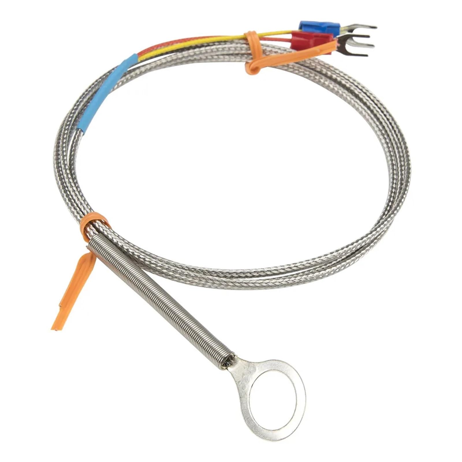Sensor de temperatura tipo J y termopar de anillo metálico con cable de 1 metro 6