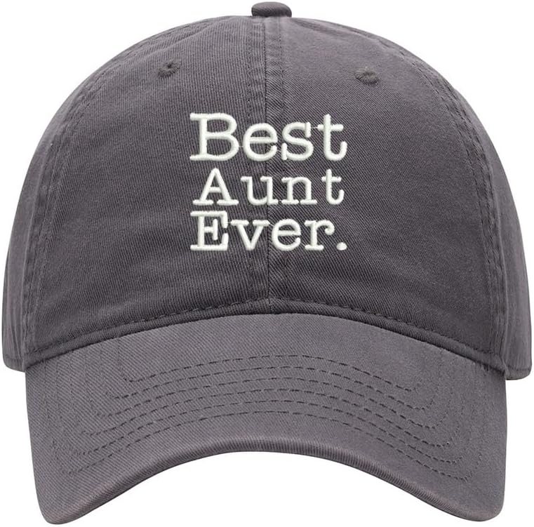 Baseball Cap Men Aunt Gifts Best Aunt Ever Gift Embroidered Washed Cotton Dad Hat Baseball Caps