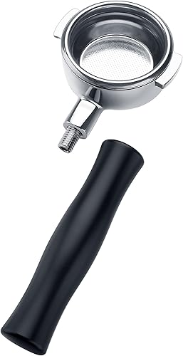 Miniatura 97 de Normcore Portafiltro sin fondo desnudo de 2.008 in, 3 orejas, se adapta a Delonghi Dedica EC680 y EC685, y máquinas de café SMEG y EUPA con mango