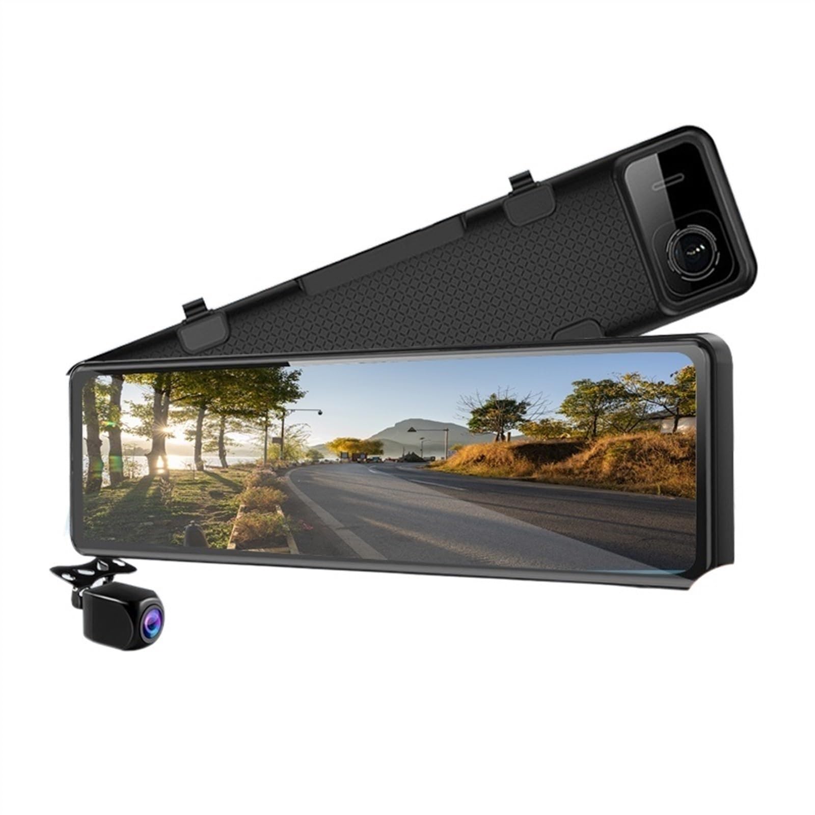 Kamera samochodowa, Wideorejestrator samochodowy lusterko wsteczne rejestrator wideo 4K 12 Cal kamera na deskę rozdzielczą GPS Track 415 Ultra HD 3840 * 2160P(GPS-No TF Card)