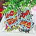 Qingxii Decorr 12pcs Assorted Pow Bam Wow Letter/Alphabet Sewing on/Iron on Embroidered Patches Clothes Dress Hat Pants Shoes Curtain Sewing Decorating DIY Craft Embarrassment Applique Patches