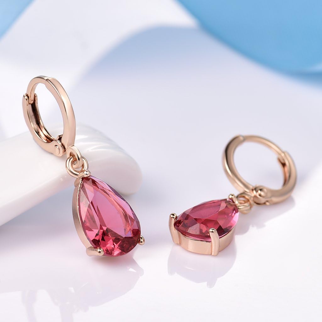 Orecchini A Cerchio Grandi Per Donna, Placcati Oro Rosa 18kt Con Zirconia Cubica, Misure 26x18 Mm, Regalo In Confezione Elegante - 2