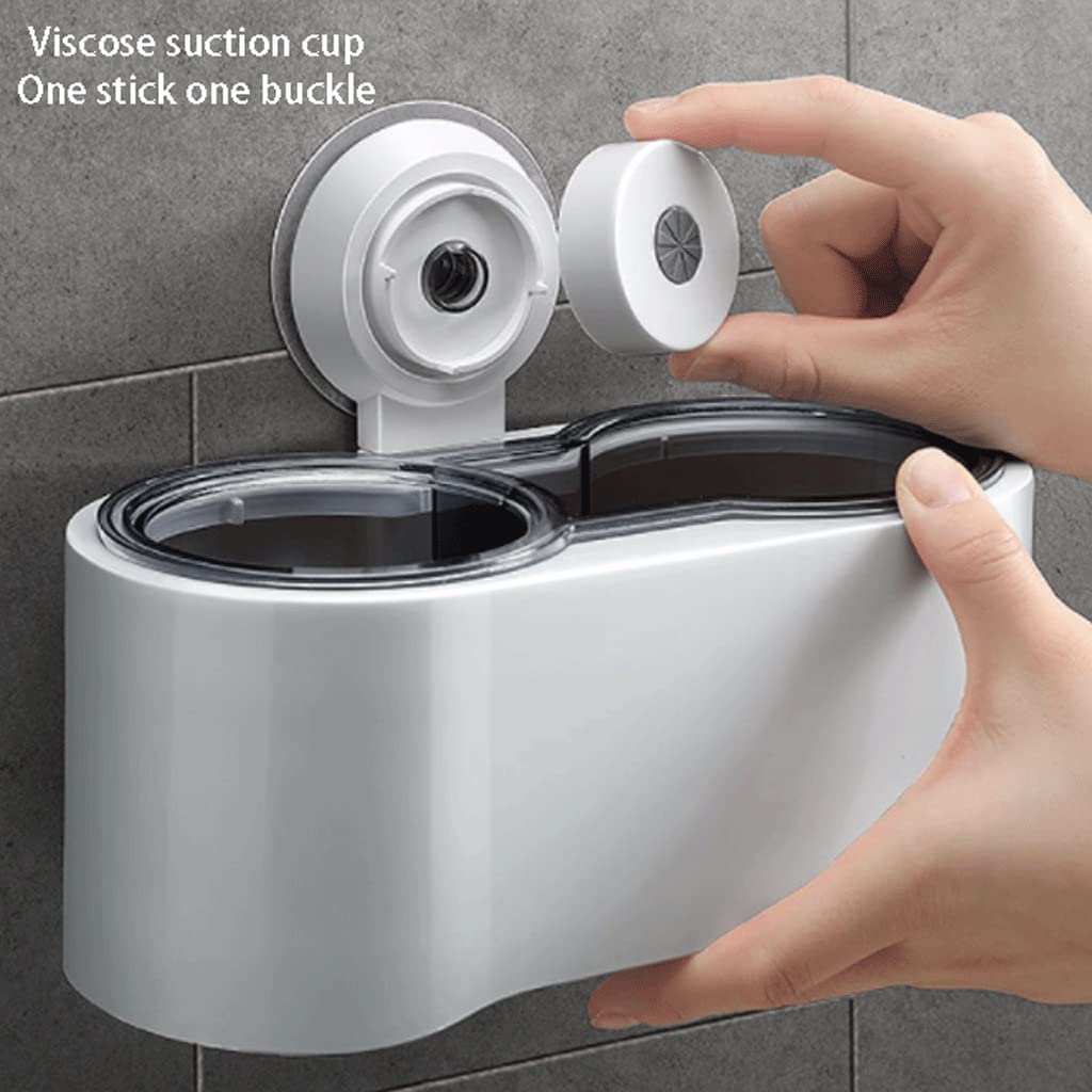 Spazzola for Toilette in Nylon con Scatola di immagazzinaggio, Spazzola for Ciotola del Water Facile da installare, Supporto for la Spazzola WC Set Facile da Pulire Gli Angoli