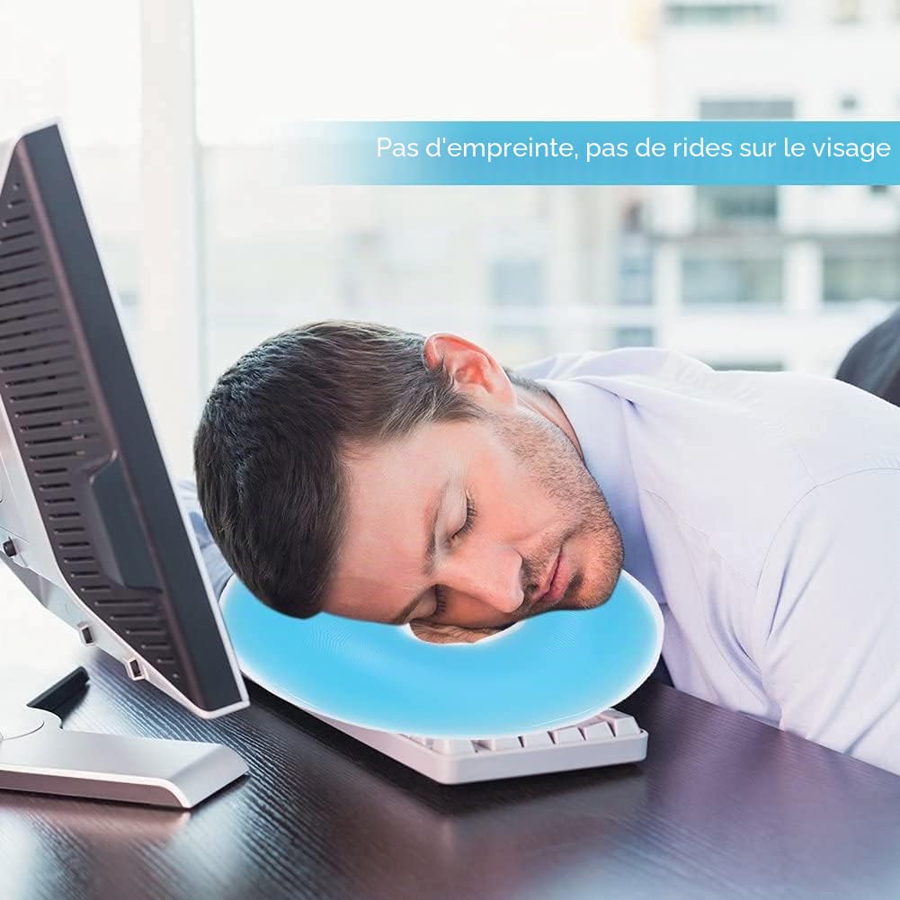 Wakects Coussin en Gel de Silicone pour Le Visage Table de Massage 4 Couleurs Réutilisable Massage Visage Coussin Pad pour Salon de beauté Spa 30 x 1,8 cm (Bleu Ciel)