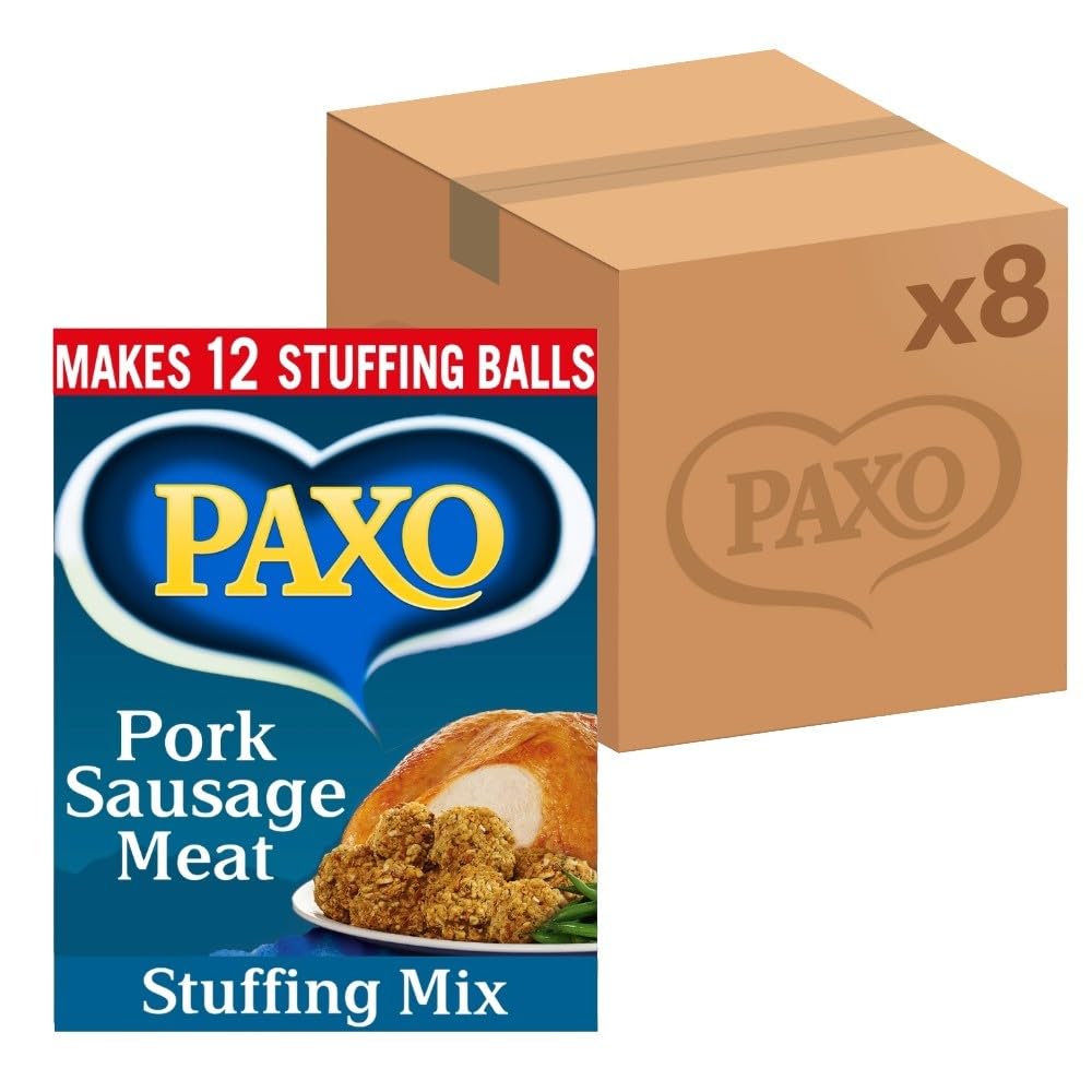 Paxo Limited Edition Pork Sausage Meat Stuffing Mix, 170 g (8-Pack)