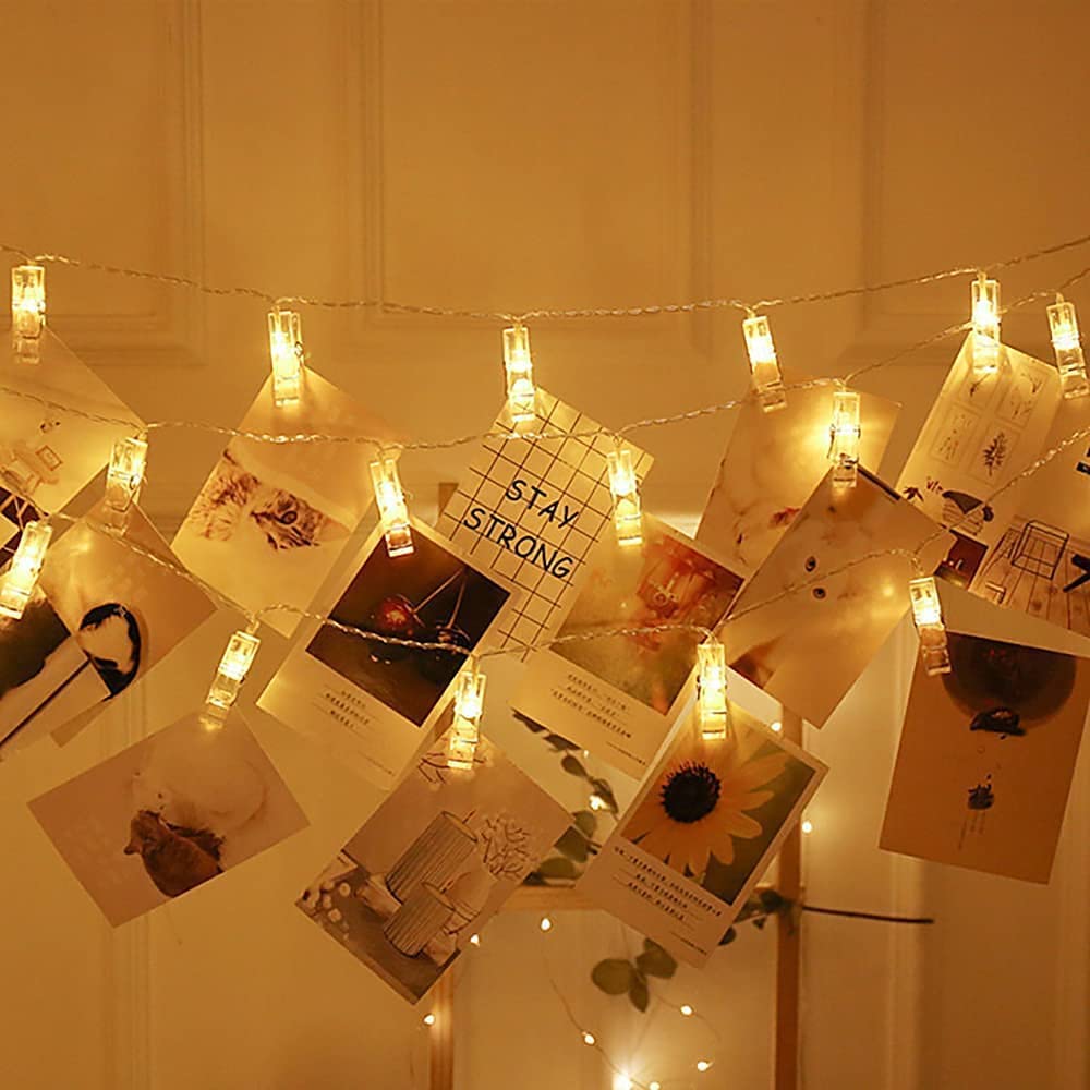 16 Photo Clip Led String Lights, Clip Lights for Photos, Led Lights for Home Decoration, Decorative Lights for Bedroom, Led Clip Lights for Photo Hanging, Photo Clips with Led Lights-image-45