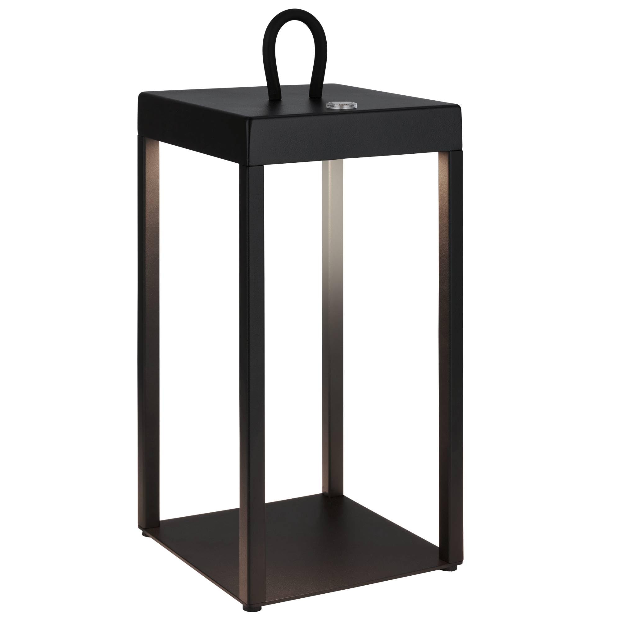 BRILONER - Cordless rechargeable lantern with touch, dimmable, IP44, warm white light colour, bedside lamps, table lamp, battery lamp, table lamps for living room, outdoor lantern,31.5x13cm, black