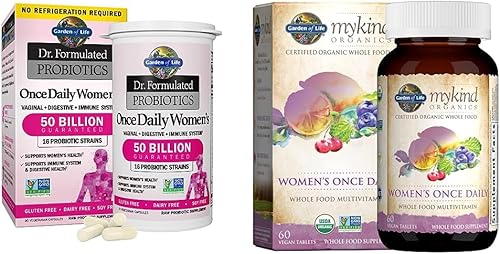 Garden of Life Paquete de probióticos y multivitaminas para mujeres (2 artículos)