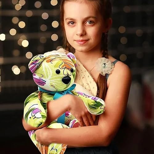 Miniatura 4 de Juego de 10 plantillas de oso de memoria, plantilla de patrón de costura de oso de memoria acrílica con instrucciones (idioma español no