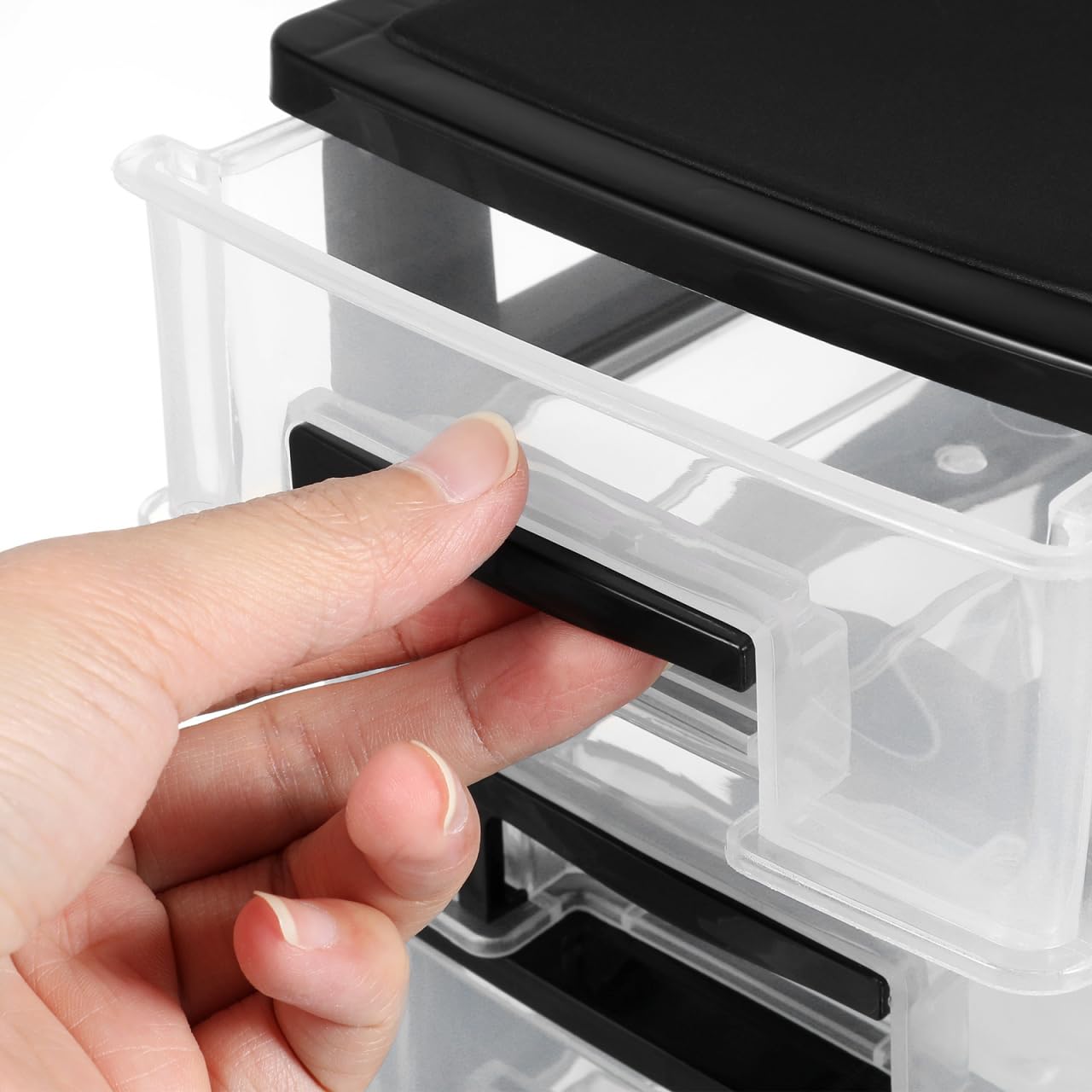 Gatuida Cassetti portaoggetti in plastica, trasparente, per scrivania, cassettiera, multistrato, per casa, scuola, ufficio