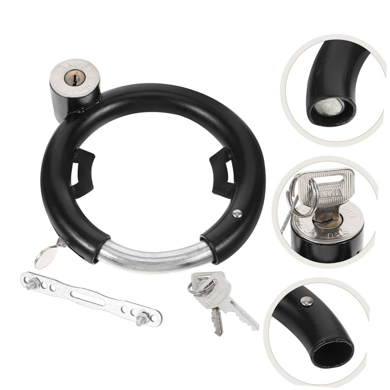 Lucchetto Antifurto per Bicicletta e Moto, 3 Set, Acciaio Inossidabile, Resistente All'usura, per Mountain Bike e Bici Elettrica
