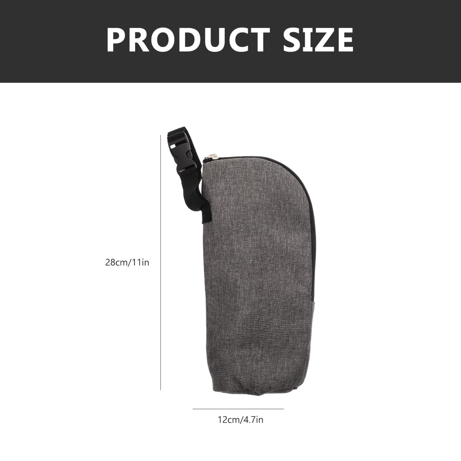 VICASKY 3juegos Térmicas para Biberones Funda Aislante para Leche y Agua para Bebés Color Gris Gancho para Cochecito