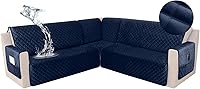 Vista 50 de HDCAXKJ Funda impermeable para sofá modular esquinero, de terciopelo en forma de L, para mascotas y perros, suave, resistente, en forma de U, juego