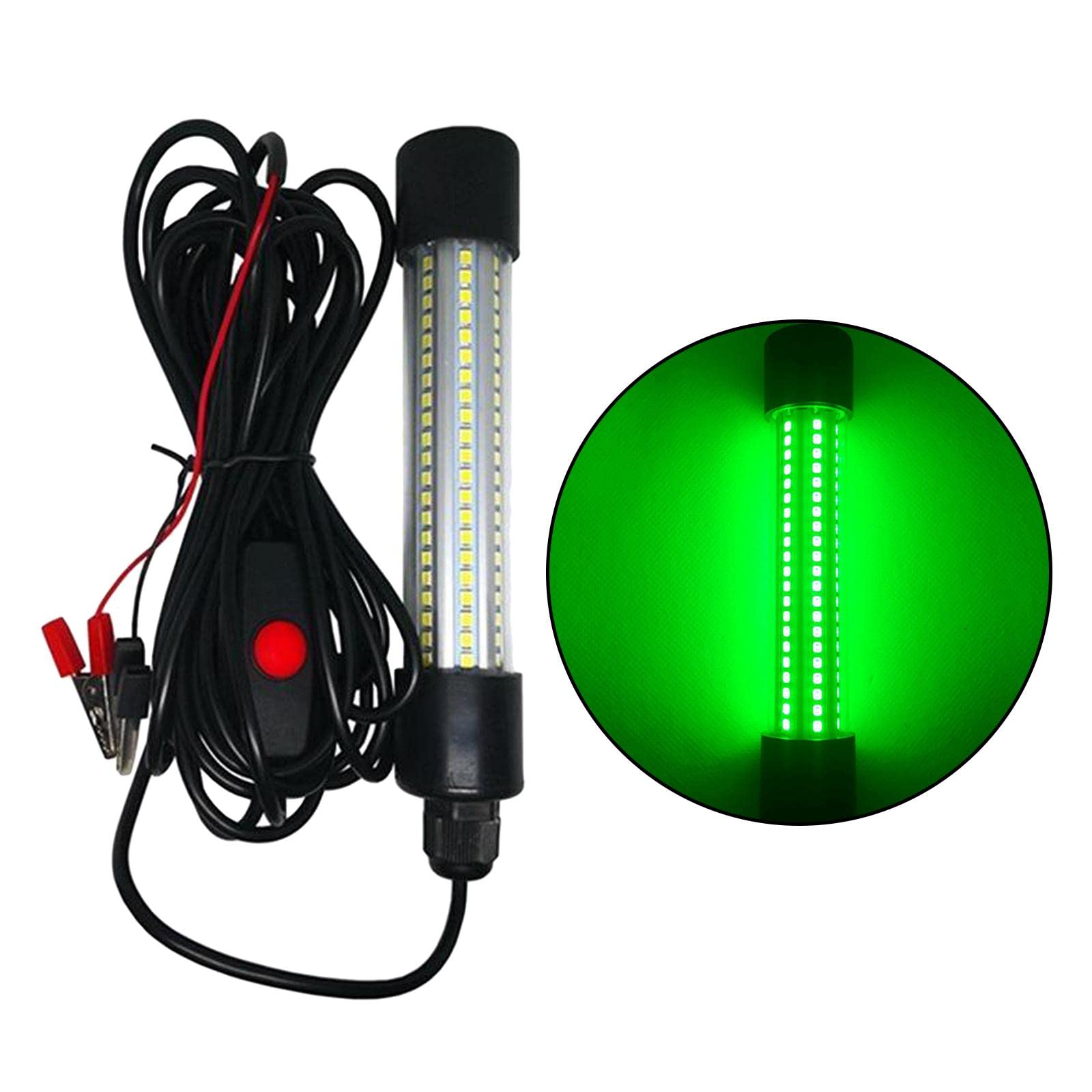 Luz LED para Pesca Profunda Señuelo Luminoso Sumergible Lámpara Visual Estroboscópica Atrayente de Peces Y Indicada para Pesca Noc, Verde