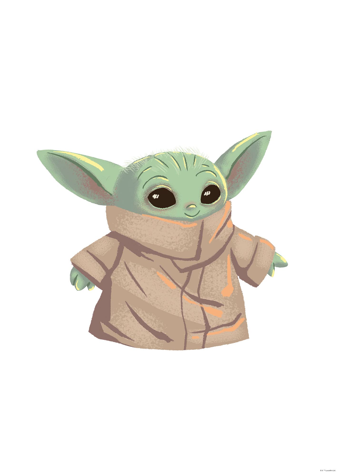Póster de Mandalorian The Child de 50x70 cm ideal para decorar habitaciones de fans de Star Wars