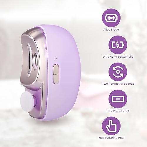 Miniatura 3 de Cortaúñas eléctrico 3 en 1 para personas mayores, recortadora de uñas de bebé, recortadora eléctrica segura de uñas de los pies, herramientas de