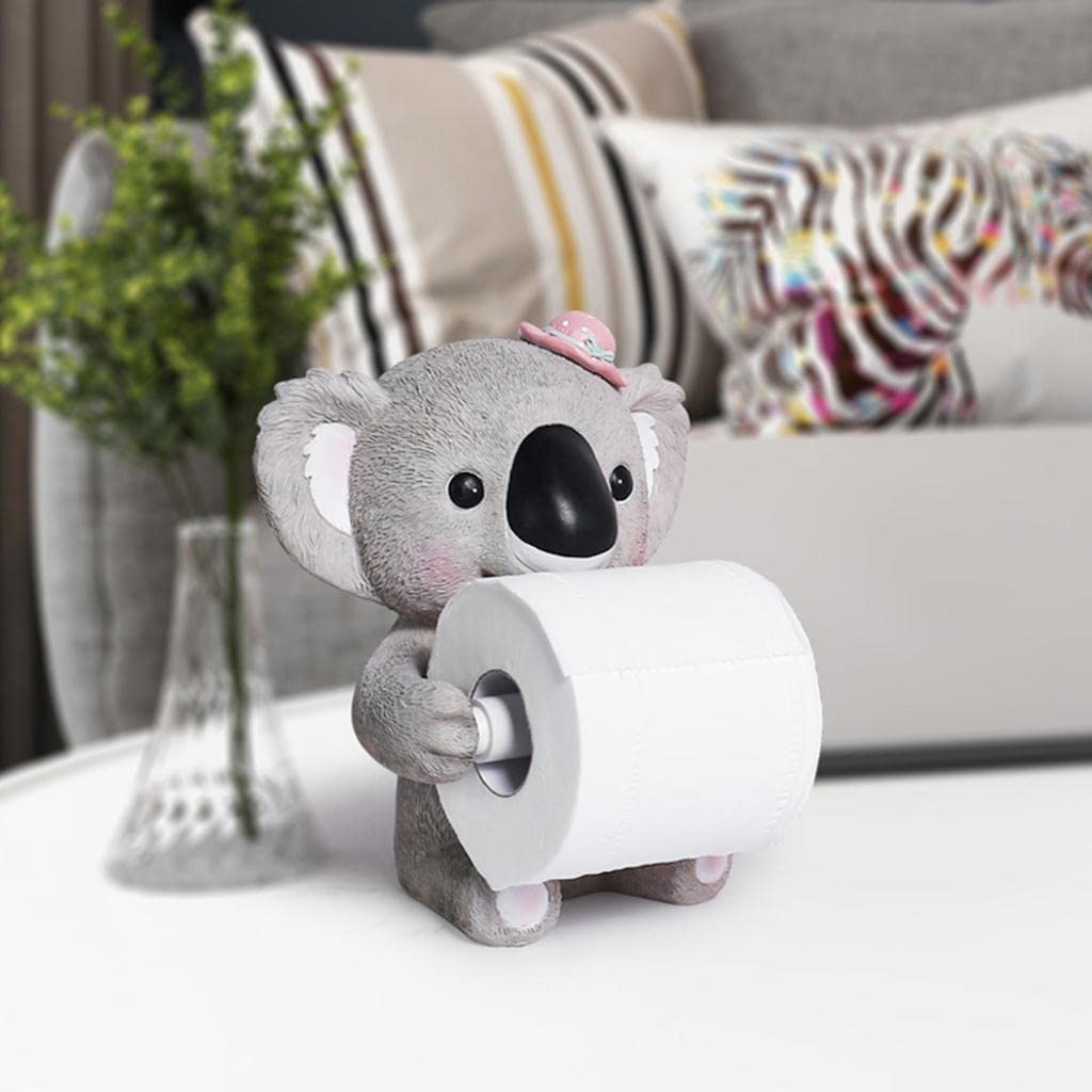 Toilet Paper Roll Holder Tissue Stand Office Kitchen Decor Koala_Pink-image-17