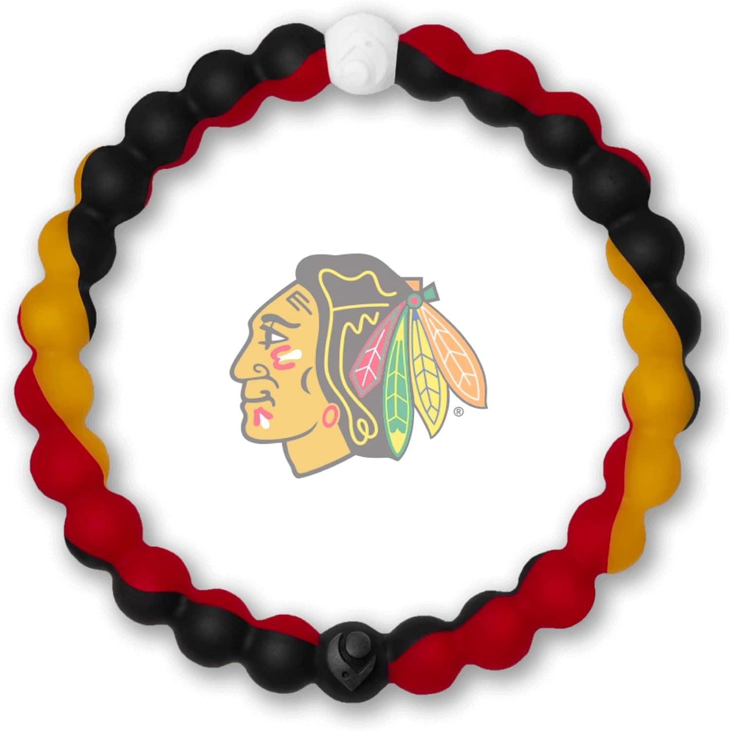 Lokai NHL Chicago Blackhawks Hockey, Silicone Bead Bracelet