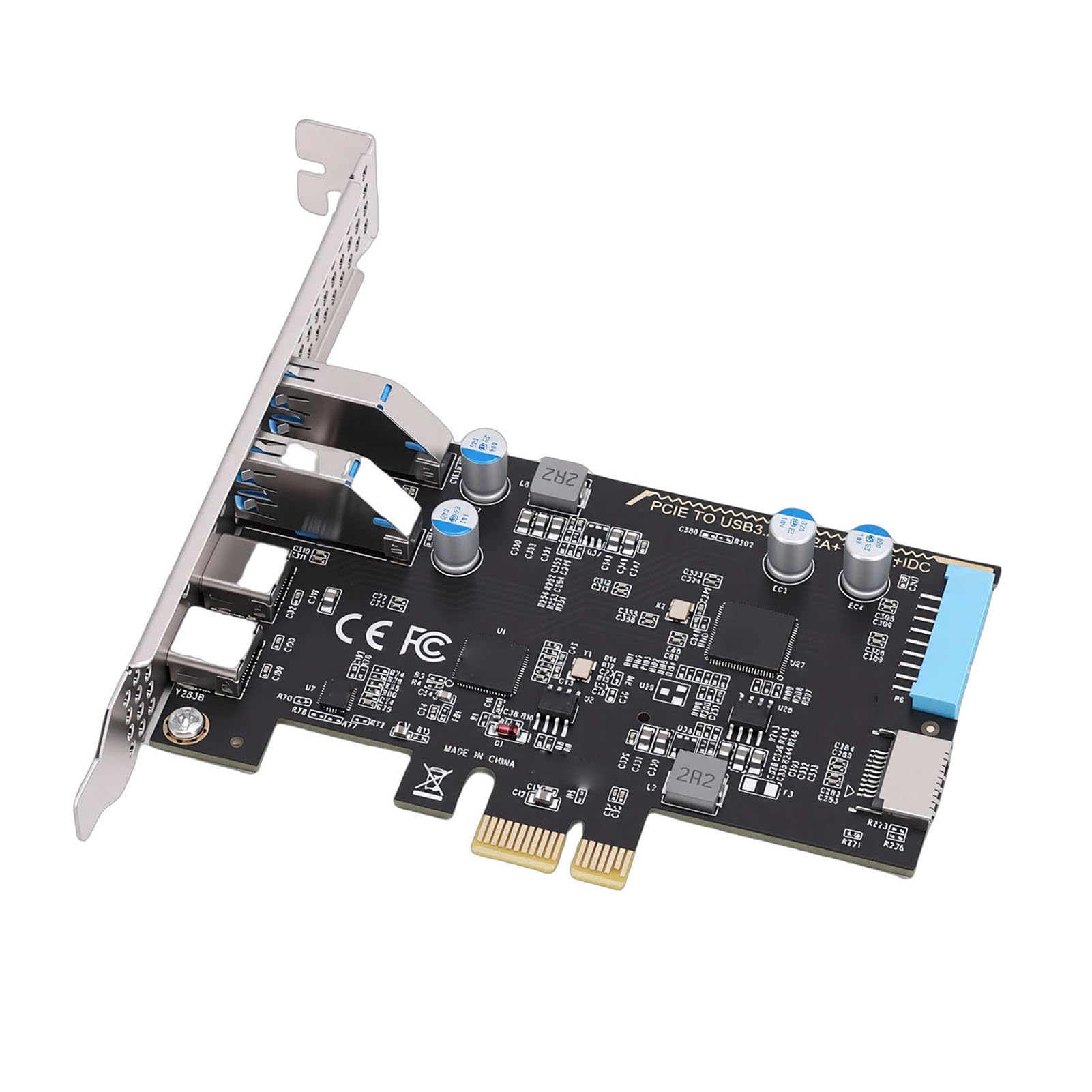 GOWENIC Scheda di Espansione PCIe USB 3.0 con 2 Porte Type C per PC Desktop
