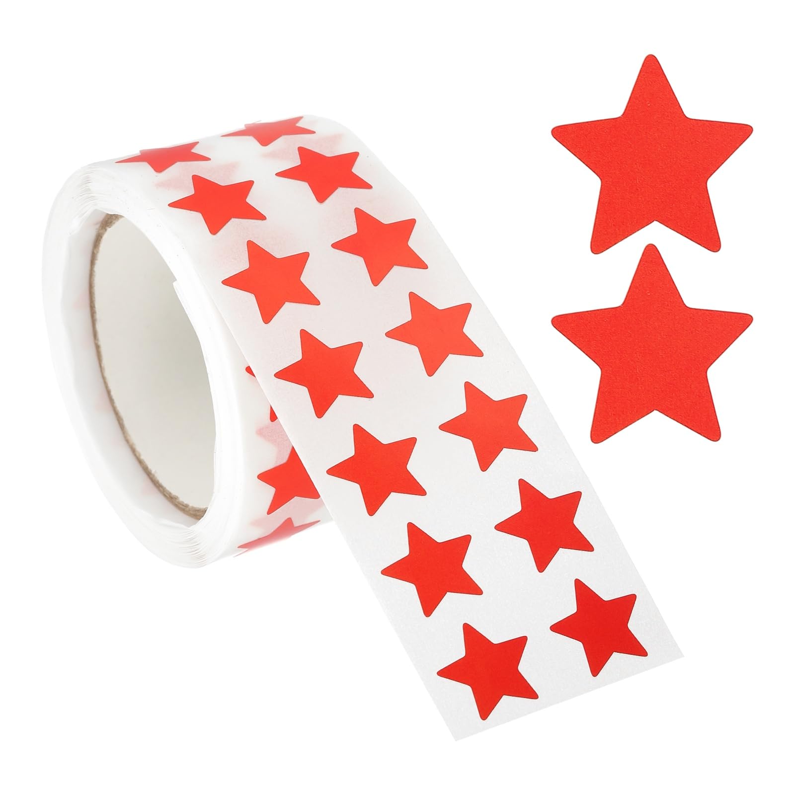 PATIKIL Star Stickers Roll 1/2", 1000 Pcs Self-Adhesive Reward Stickers Star Labels for Behavior Chart Classroom Teacher Supplies and DIY Craft, Red