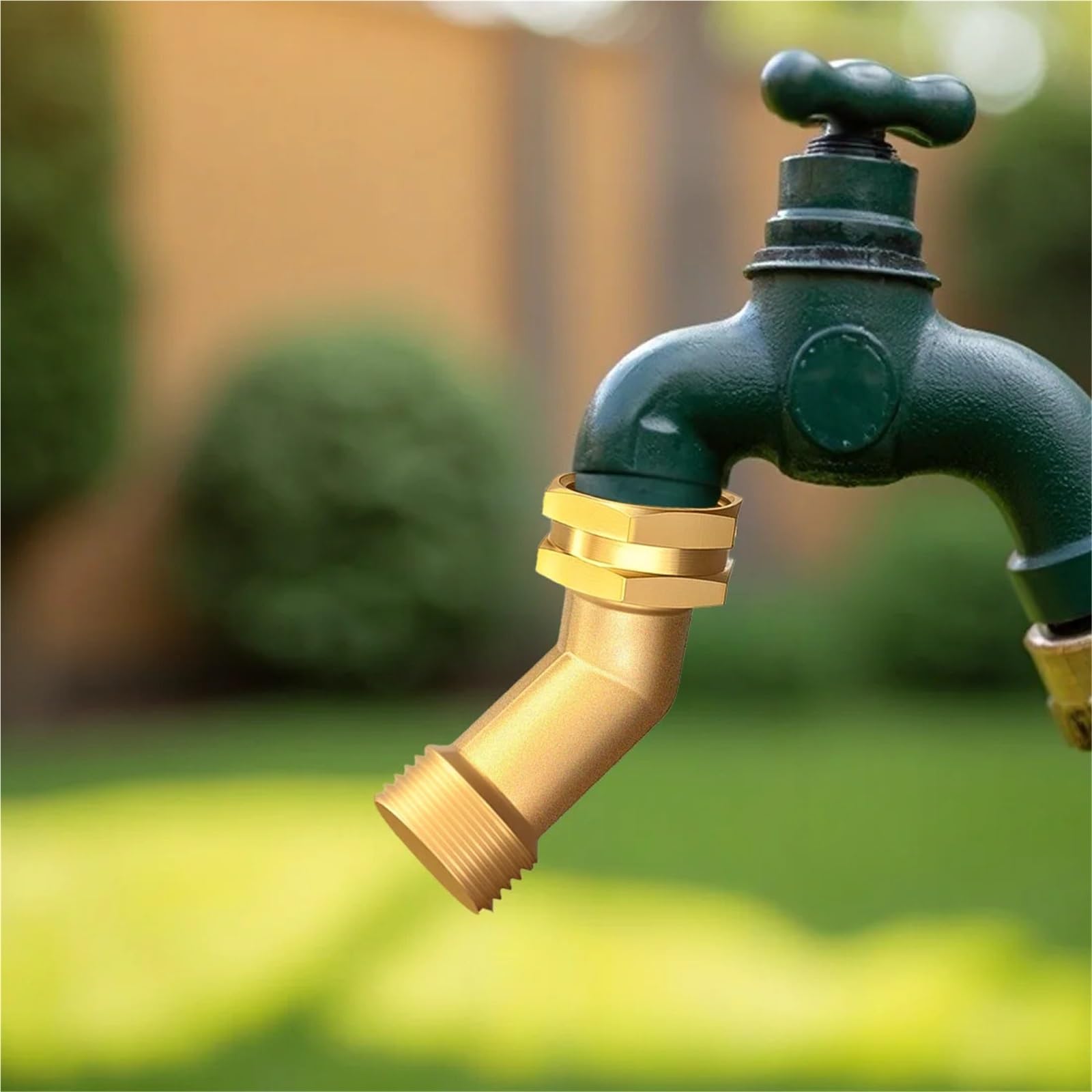 Raccordo per paratia, 2/4/8 pezzi, connettore a gomito per tubo da giardino, in ottone, girevole a 45 gradi, adattatore per connessione rapida, dimensioni filettatura 1,9 cm, per creare guarnizioni a