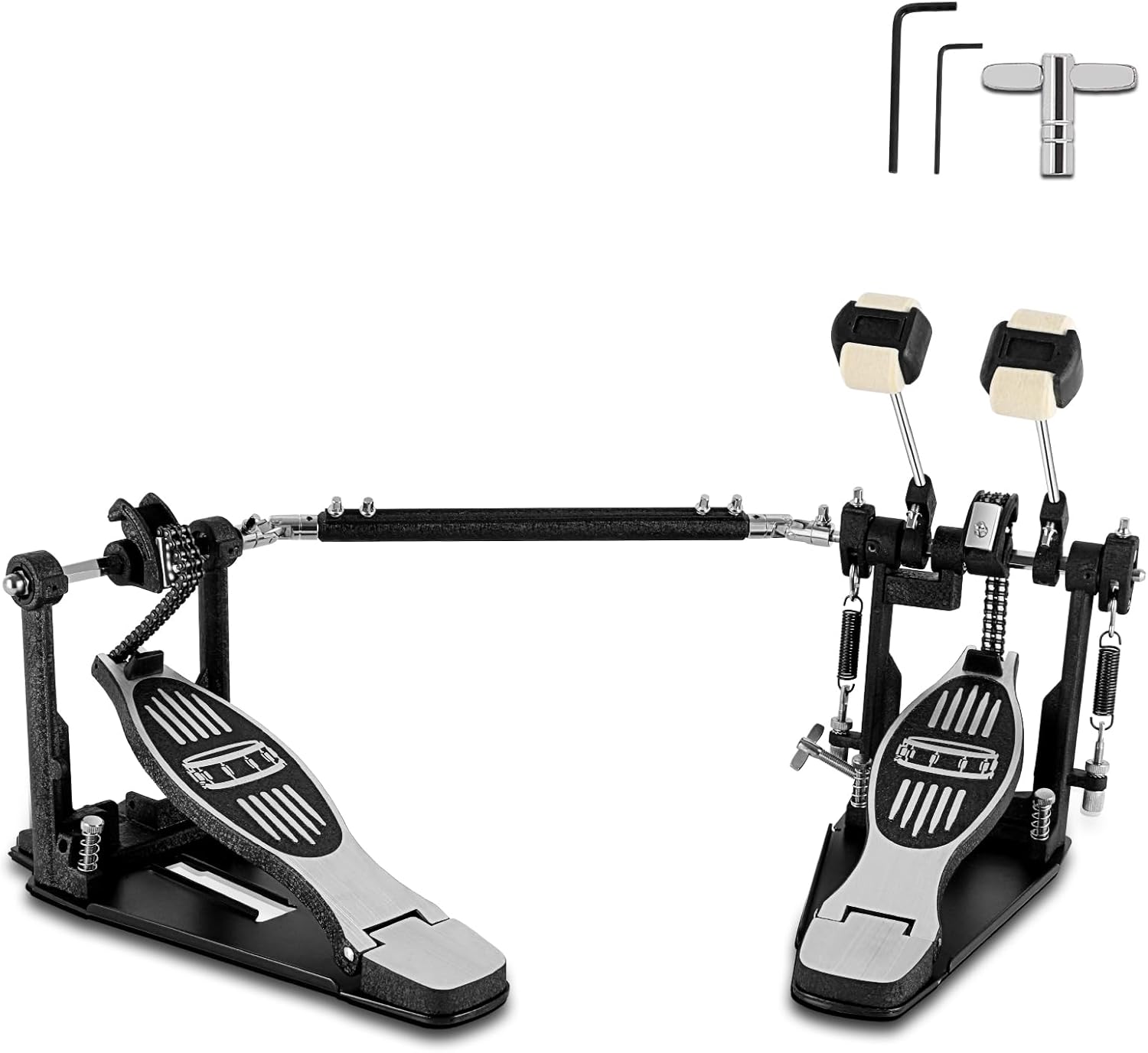 RANMING Double Bass Pedal,Double Chain Drive Bass Drum