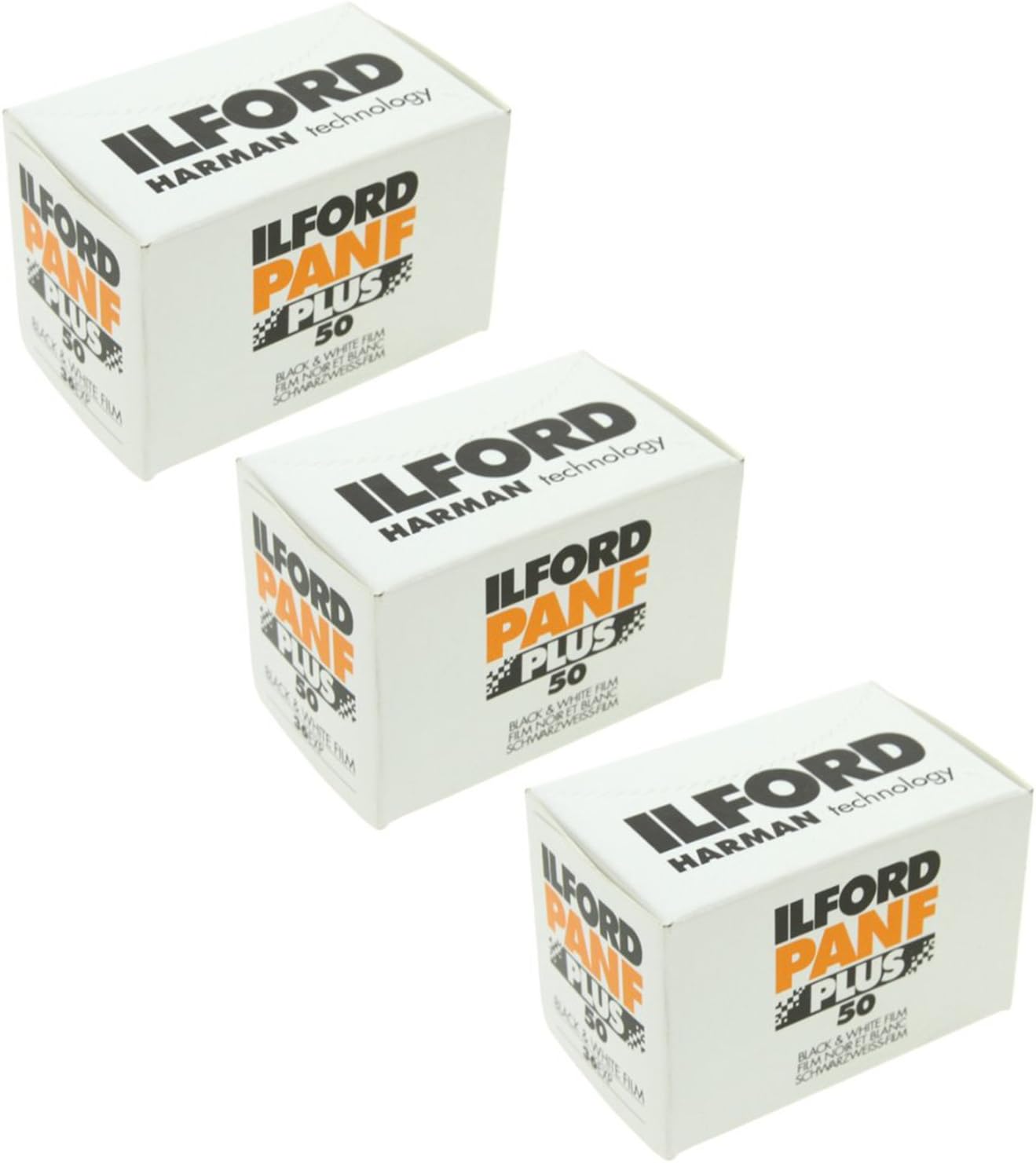 Ilford 3 Rolls PANF 50 Film 36 Exp