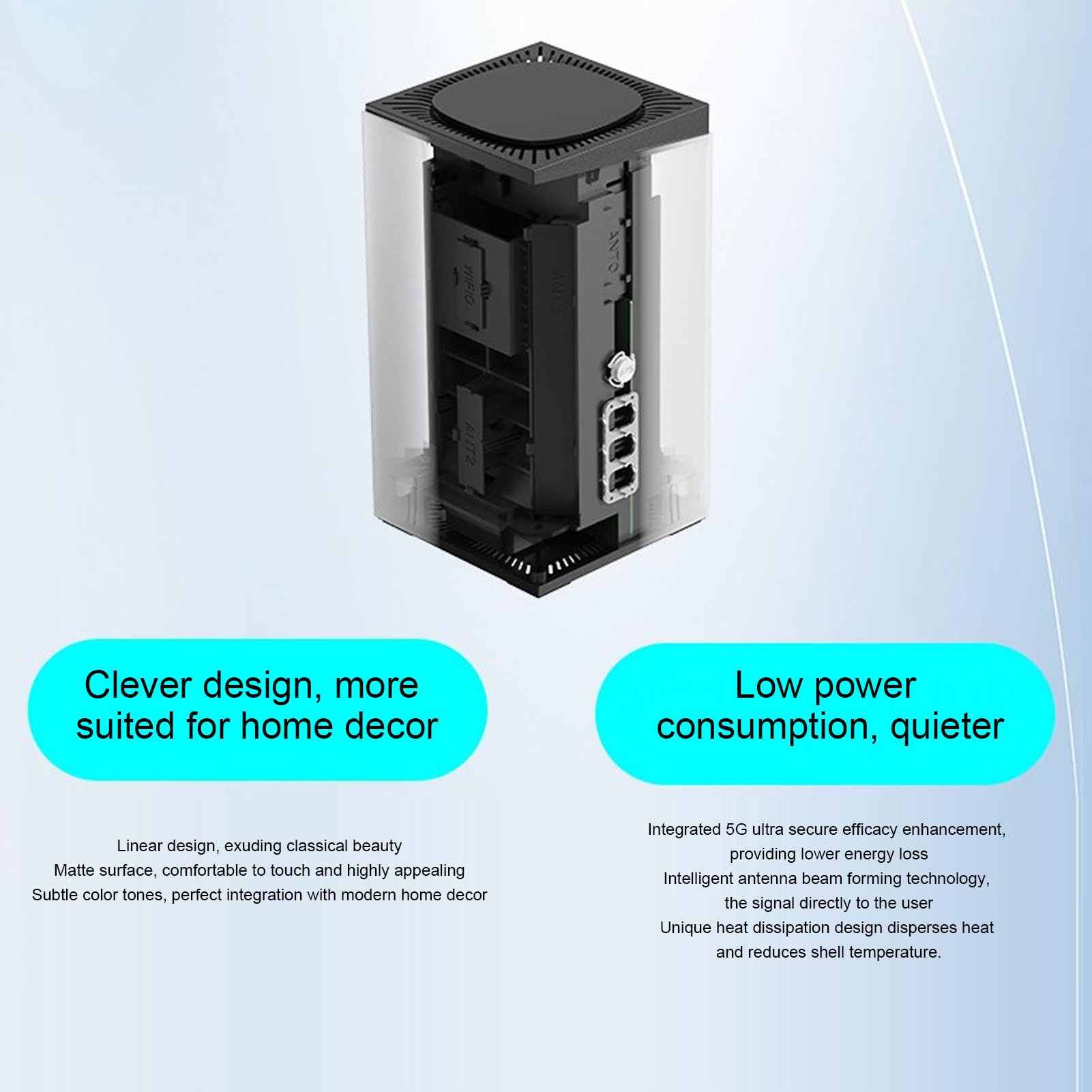 Router 5G SA NSA CPE con Scheda SIM, MTKT750 Fino a 4,67 Gbps, Wifi6 802.11ax Integrato in 8 Antenne Ad Alto Guadagno 4x4 MIMO per Giochi 3 * RJ45 RJ11 Router 5G Portatile (Spina
