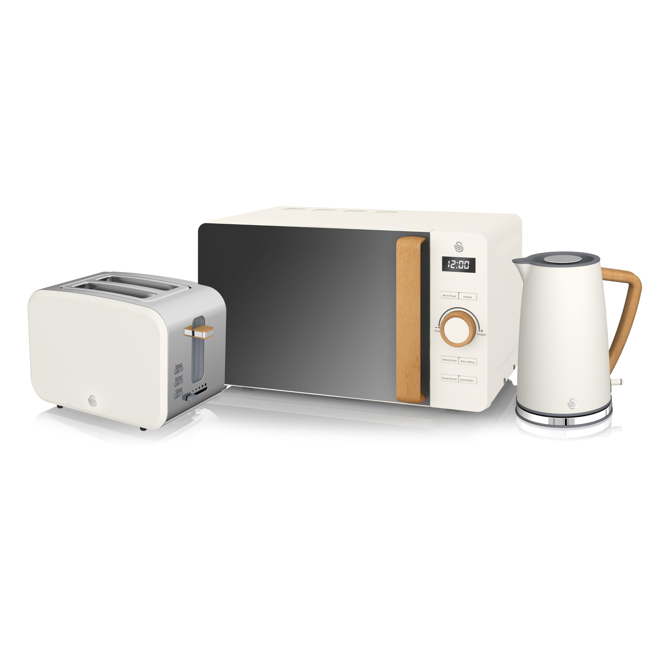 Swan Nordic Wooden Handle Kettle And Toaster Swan Nordic Kitchen