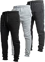 UltraPerformance Men's 3 Pack Fleece Joggers Sweatpants with Zipper Pockets - Active Tech Athletic Fit S-5X
