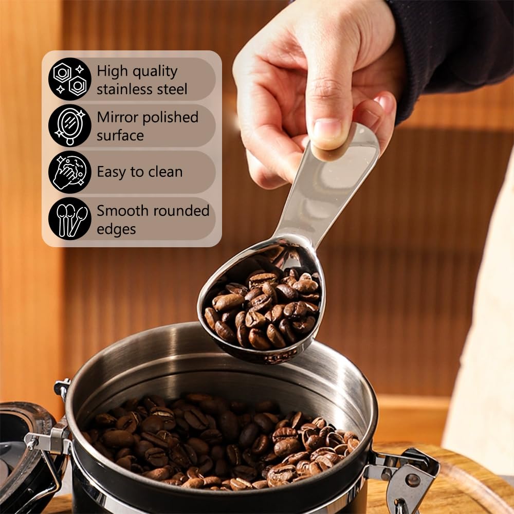 3 Cuillères-mesure En Inox - 1 Cuillère à Soupe (15 Ml) - Poignées Courtes - Pour Café, Thé, épices, Protéines