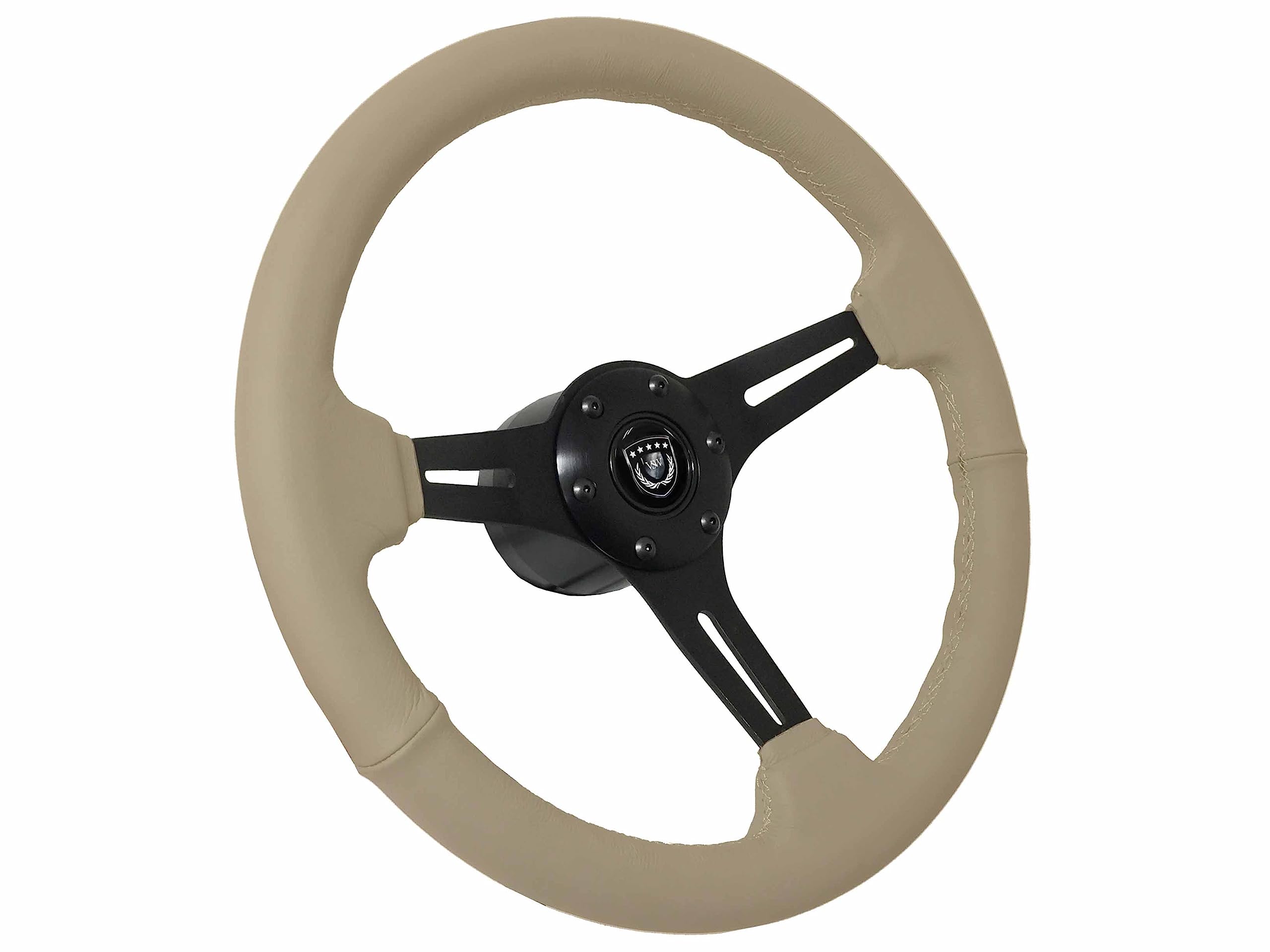 Amazon | Volante ST3060TAN ステアリングホイール-6ボルト(タンレザー