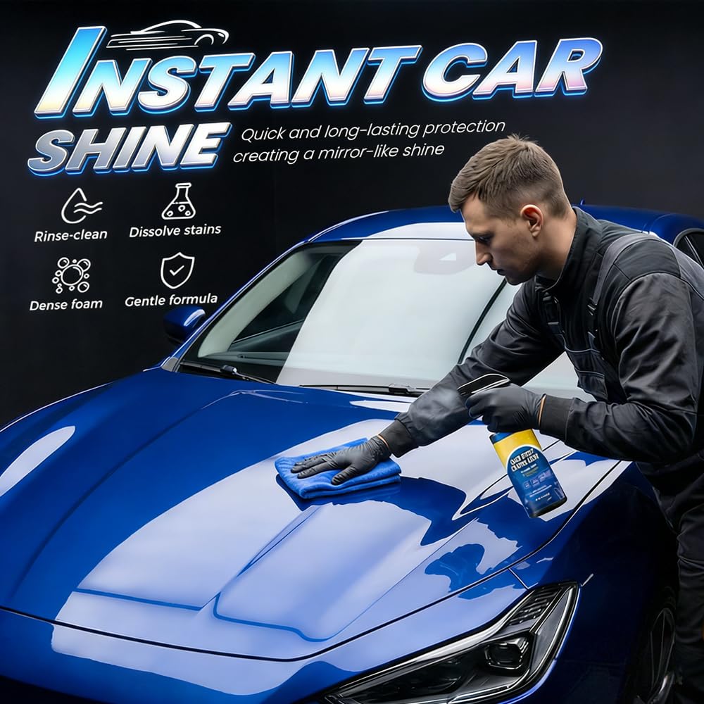 Quick Effect Car Coating Spray, Waterless Car Wash & Polish Spray, Car Paint Protection Coating Agent for Shine & Scratch Repair, Multi Surface Cleaner for Cars Glass Wheels (1pcs) — view 6