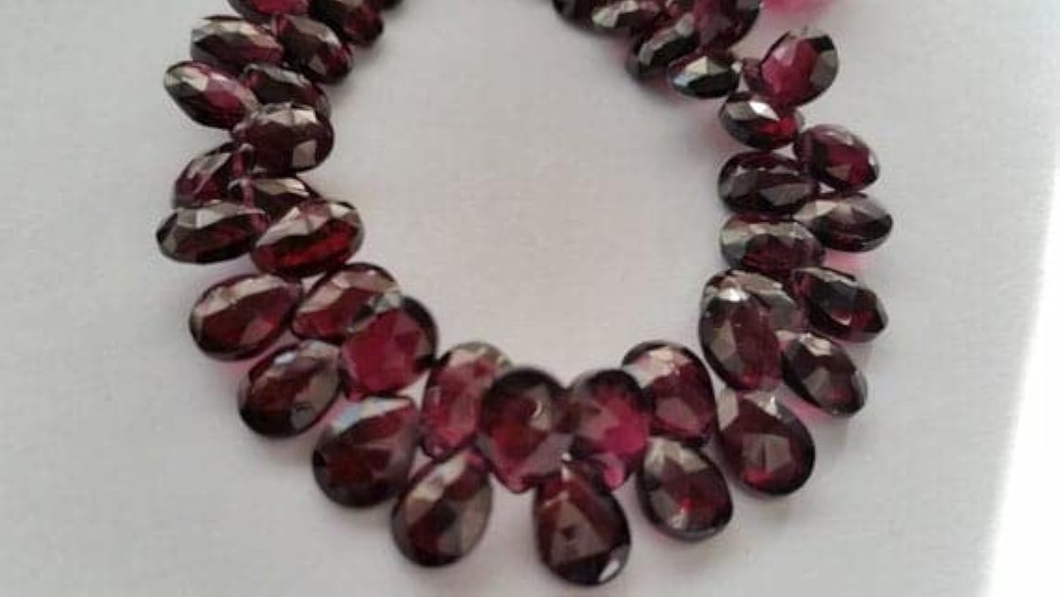 Garnet Faceted Pear briolettes 8x10mm pour création bijoux LKBEADS