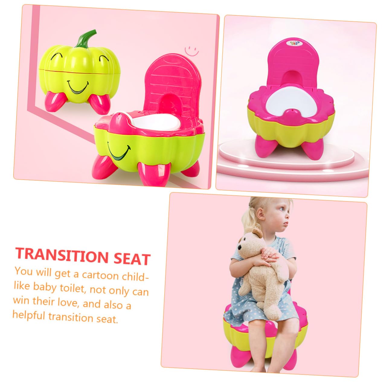 Kisangel Baño para Asiento de Inodoro Orinal de Entrenamiento para Bebés Potty Seat Fácil de Limpiar para Uso Casa o Viaje