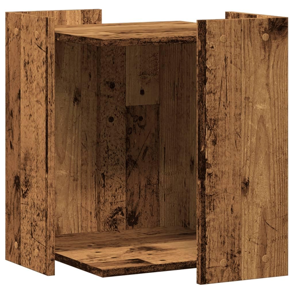 vidaXL Mueble arenero de Gatos Madera ingeniería Envejecida 42x42x51cm, Mueble de arenero para Gatos, Muebles para Caja de Arena, Armario para arenero para Gatos